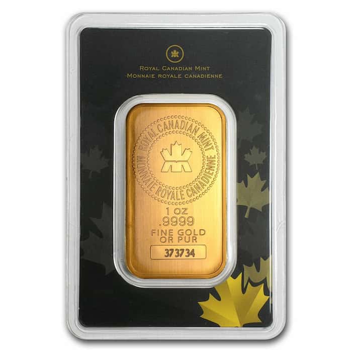 1 oz Gold Bar - Royal Canadian Mint