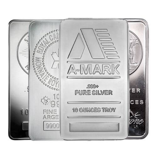 10 oz Silver Bar- Any Mint, Any Condition