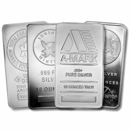 10 oz Silver Bar- Any Mint, Any Condition