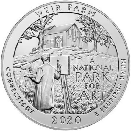 2020 5 oz ATB Weir Farm Silver Coin