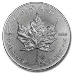 2020 Canadian Silver Maple 1 oz Coin Obverse