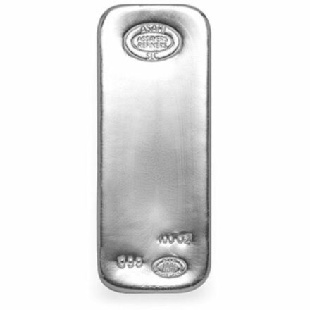 Asahi 100 oz Silver Bar Front