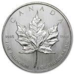 Canadian Palladium Maple 1 oz Coin - Random Date Reverse