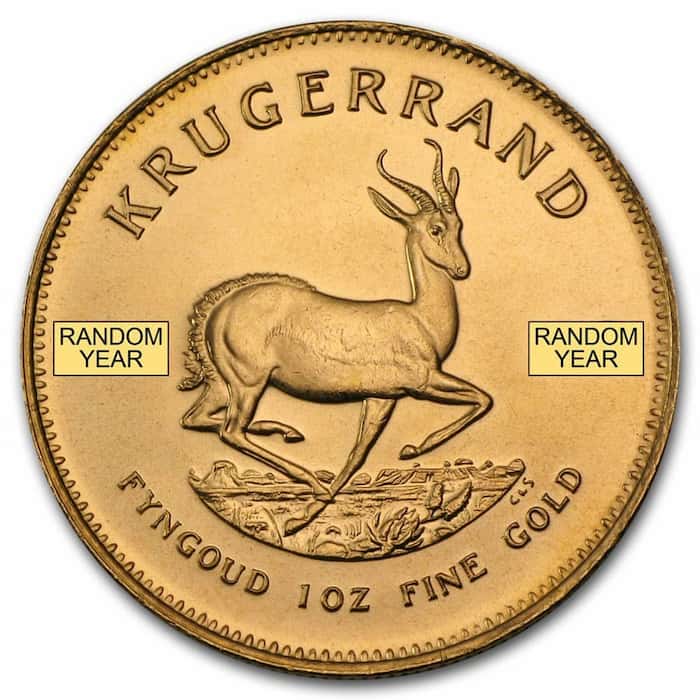 South African Gold Krugerrand 1 oz Coin Reverse