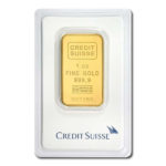 Credit Suisse Gold 1 oz Bar in Assay Card