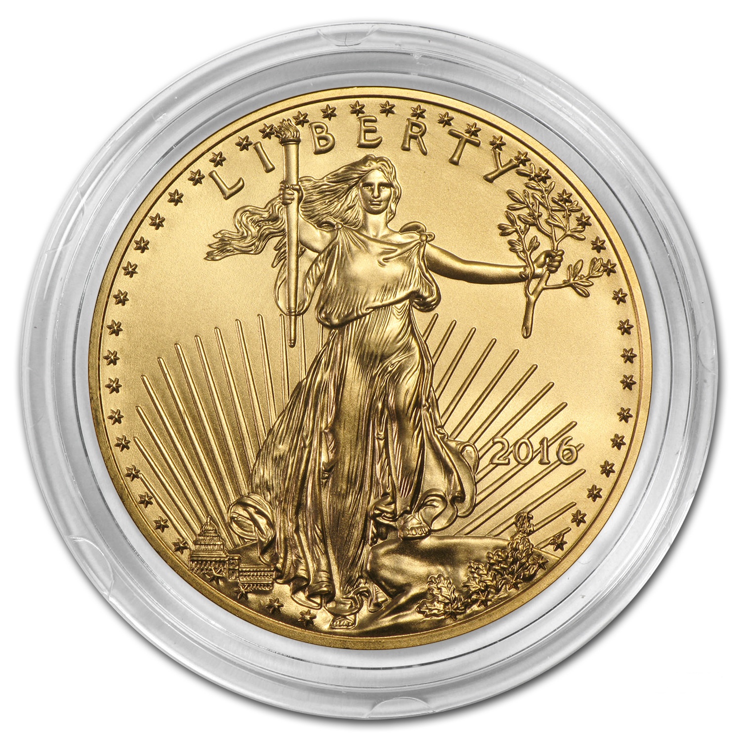 Gold Eagle $50 Gold Buffalo 1 oz ~40 Direct Fit 32mm Coin Capsule For US 1 oz
