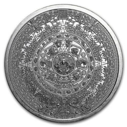 Aztec Calendar 1 oz Silver Round Obverse