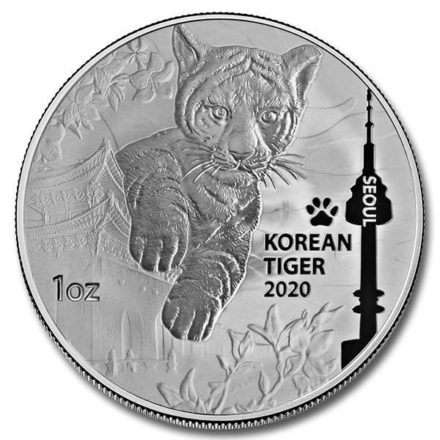 2020 South Korean 1 oz Silver Tiger