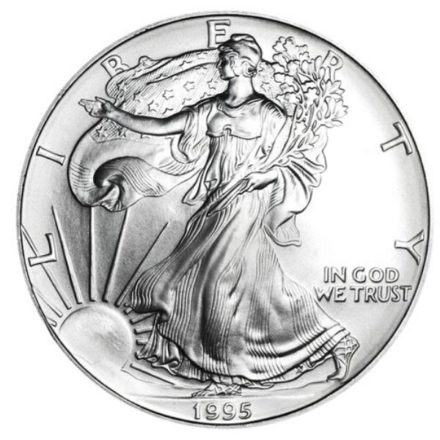 1995 American Silver Eagle Coin Obverse
