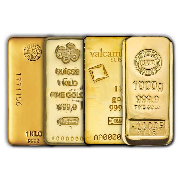 I Kilo 9999 Fine Gold Bars