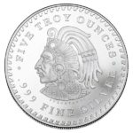 Aztec Calendar 5 oz Silver Round Reverse