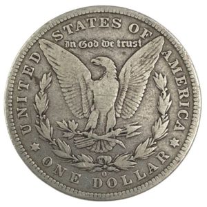 Morgan Silver Dollar Coin - 1878-1904 VG+ Reverse
