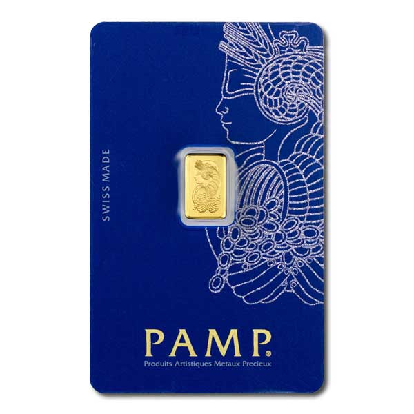 PAMP Fortuna 1 gram Gold Bar Front