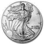 1998 1 oz American Silver Eagle Coin Obverse