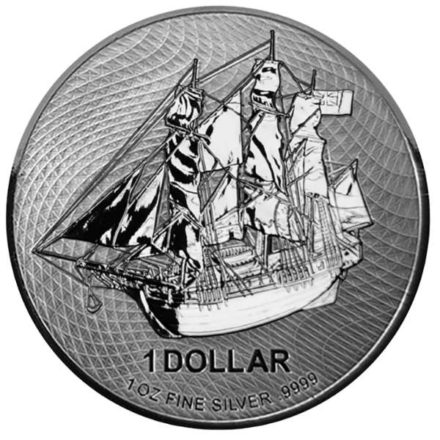 2020 Cook Islands 1 oz Silver HMS Bounty Coin Obverse