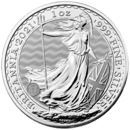2021 British Silver Britannia Coin Obverse