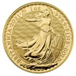 2021 1 oz British Gold Britannia Coin Obverse