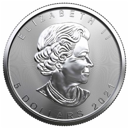 2021 1 oz Canadian Silver Maple Leaf Coin