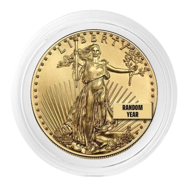 Dollar Tude Gold Eagle 1/4 War Nickel 22mm coin capsule/holder