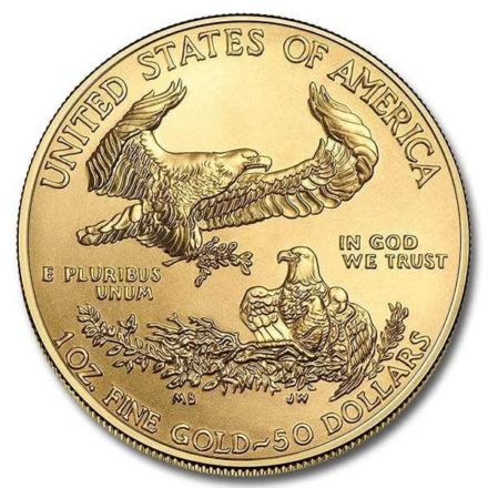 2021 1 oz American Gold Eagle Coin Reverse