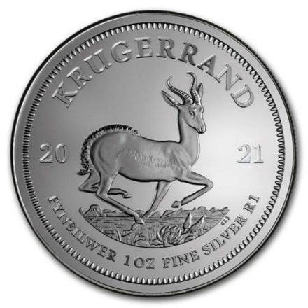 2021 1 oz South African Silver Krugerrand Coin Obverse