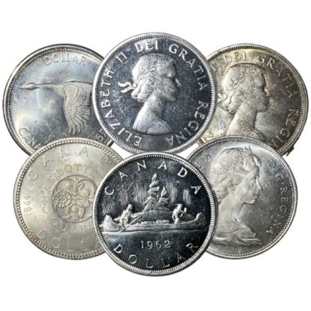 1935-1967 Canadian 80% Silver Dollar - AU+