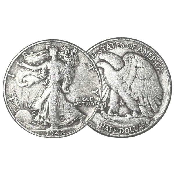 90% silver various years and mint marks Walking Liberty Half Dollars 