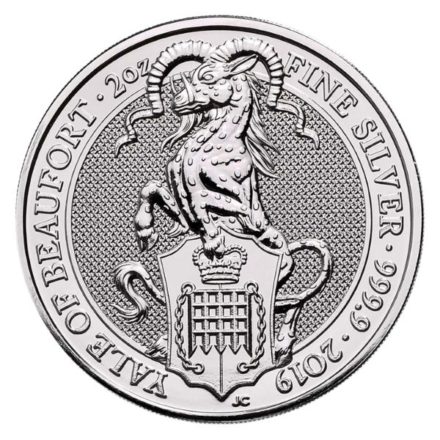 2019 British 2 oz Silver Queen's Beast Yale Coin