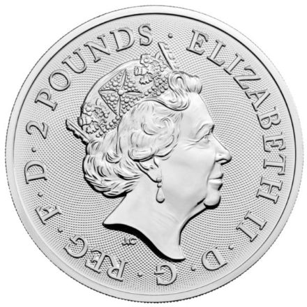 2021 British 1 oz Silver Robin Hood Coin Reverse