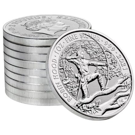 2021 British 1 oz Silver Robin Hood Coin Stack