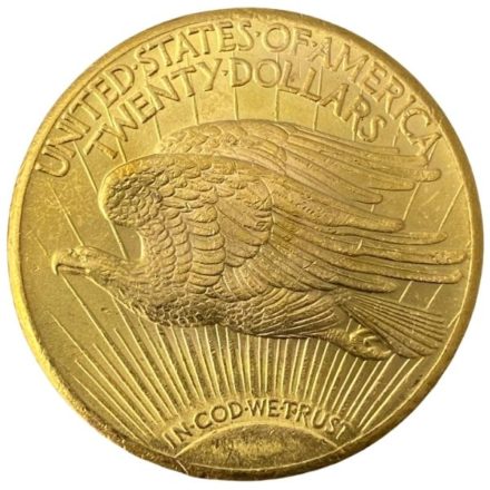 $20 Saint Gaudens Double Eagle Gold Coin BU Reverse