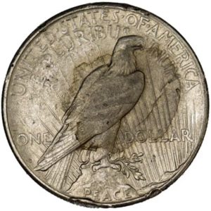 Peace Silver Dollar Coin Cull Reverse