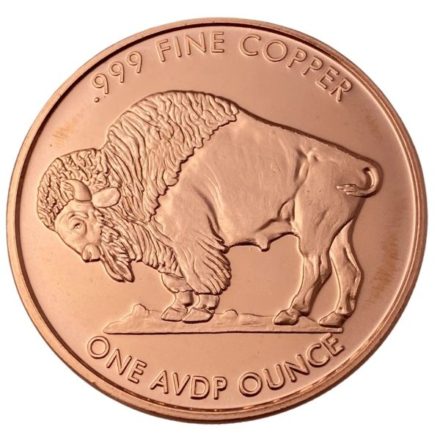 Buffalo Nickel 1 oz Copper Round
