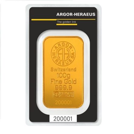 Argor-Heraeus 100 gram Gold Bar