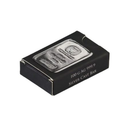 Germania Mint 100 gram Silver Bar Packaging