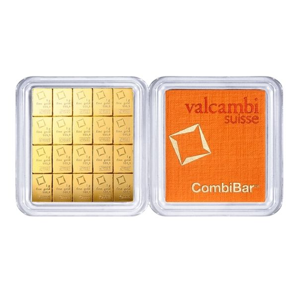Valcambi 20 x 1 gram Gold CombiBar™