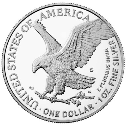2021 1 oz Proof American Silver Eagle Type 2 Reverse