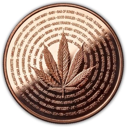 Cannabis Nature's Holiday 1 oz Copper Round