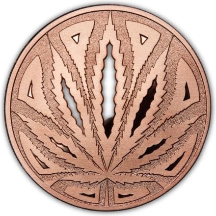 Cannabis The Big Leaf 1 oz Copper Round