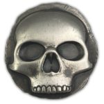 Half Skull Poured 1 oz Silver Round