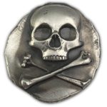 Skull & Crossbones Poured 1 oz Silver Round