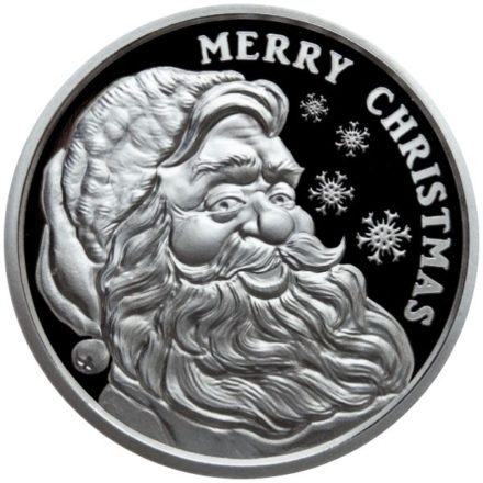 2021 Proof Santa 1 oz Silver Round with Box Obverse
