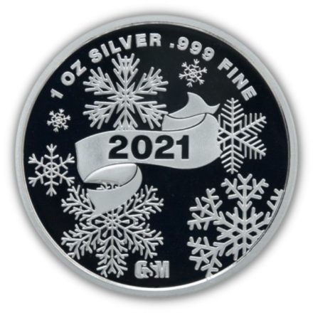 2021 Proof Santa 1 oz Silver Round with Box Reverse