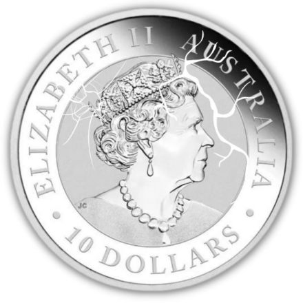 2021 10 oz Silver Kookaburra Coin (Cracked Capsule)