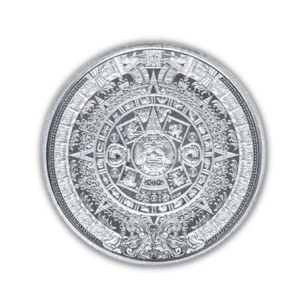Aztec Calendar 1/10 oz Silver Round Obverse