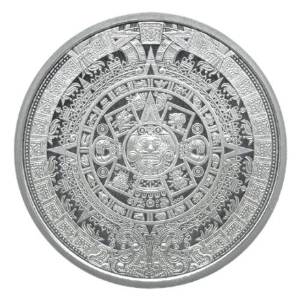 Aztec Calendar 1/2 oz Silver Round Obverse