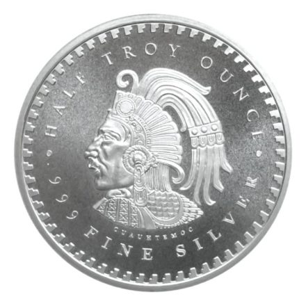 Aztec Calendar 1/2 oz Silver Round Reverse