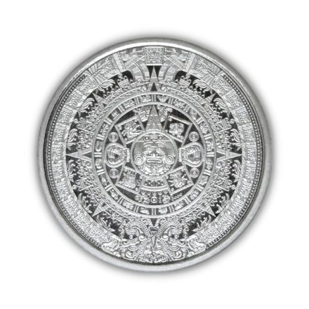 Aztec Calendar 1/4 oz Silver Round Obverse