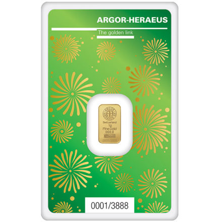 Argor-Heraeus 2022 Year of the Tiger 1 gram Gold Bar Front