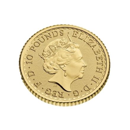 2022 British 1/10 oz Gold Britannia Coin Effigy Tilt